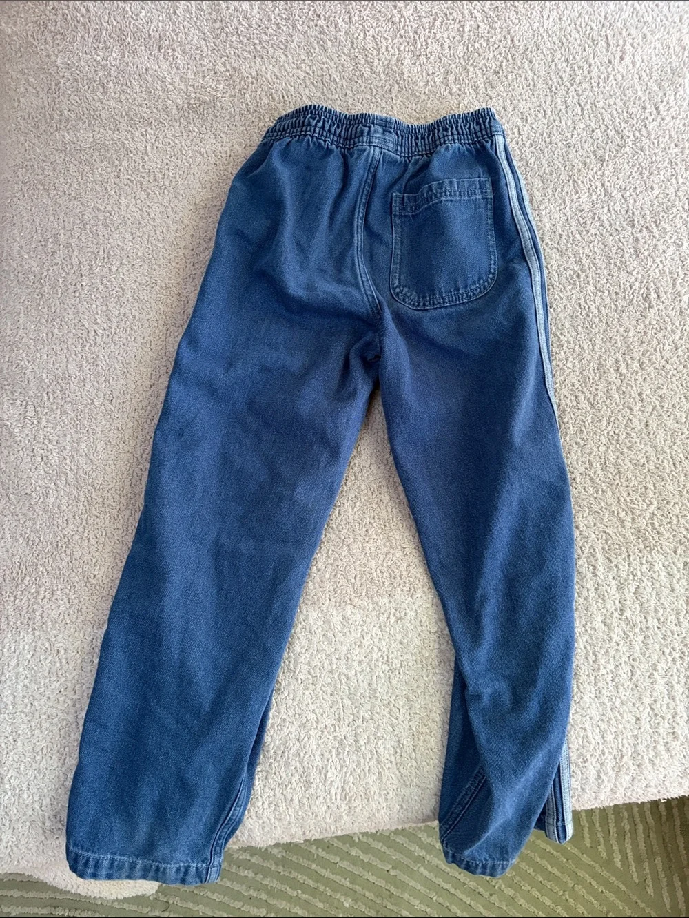adidas Indigo Denim-Look Track Pants 9-10Y